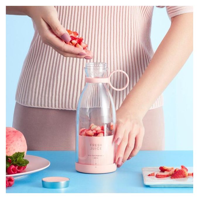 Rechargeable Portable Mini Blender 380ml Personal Smoothie Maker Juicer Cup USB Handheld Fruit Mixer Machine For Home, Office and Sports