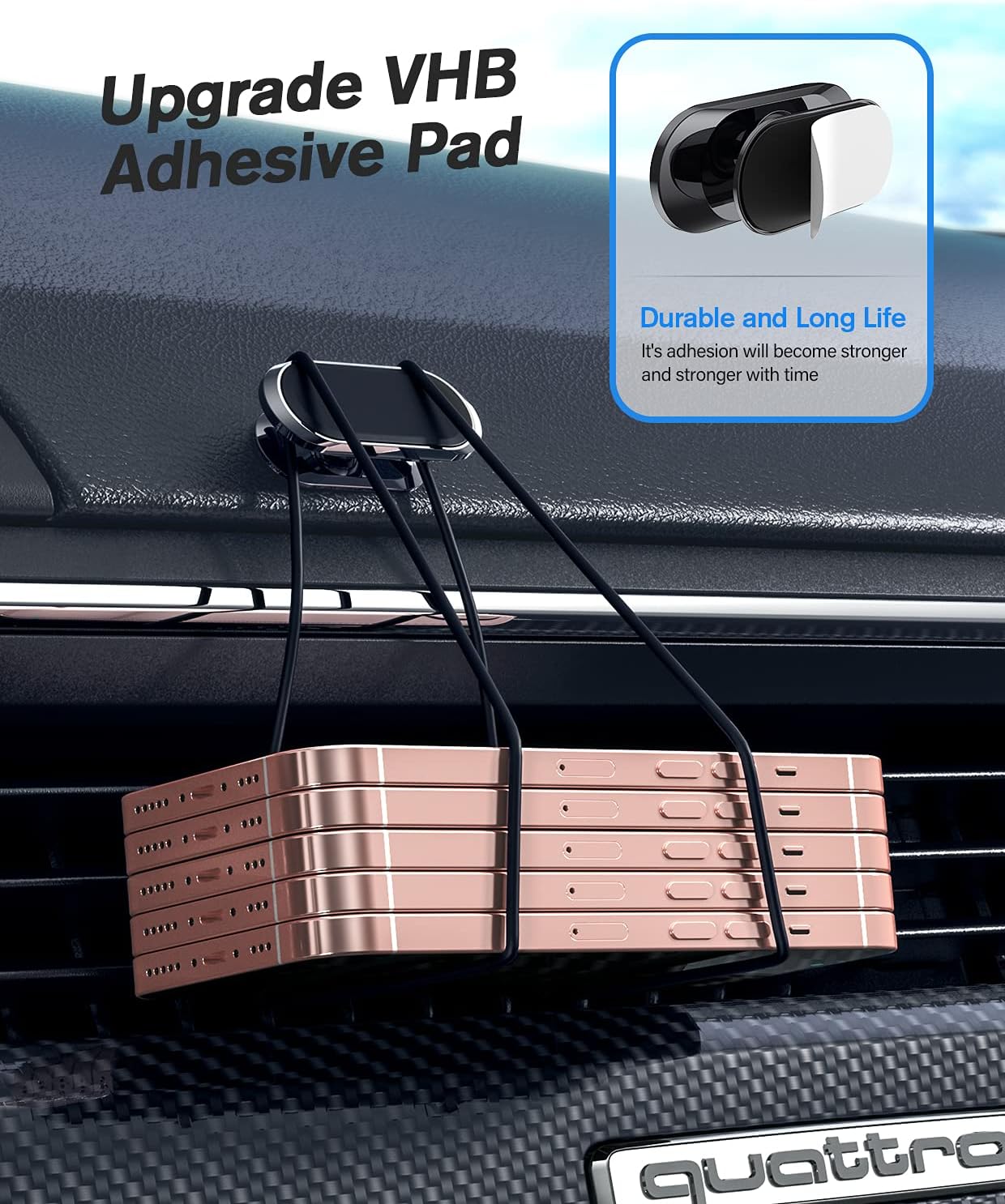 Magnetic Phone Holder for Car Phone Holders for Your car-360 Rotation,Car Magnet Phone Mount Compatible with All Cell Phones