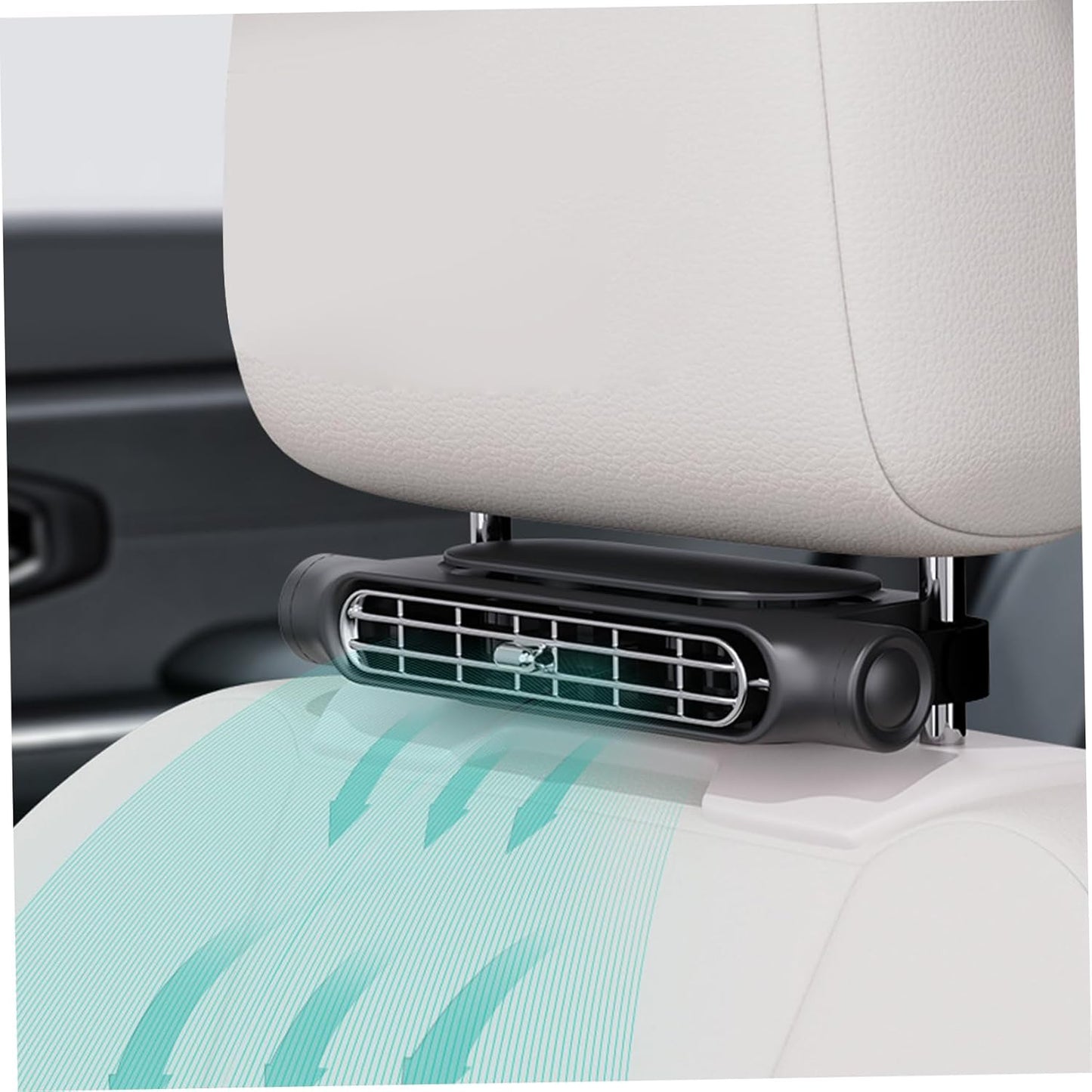 Newest Car Seat Fan with Dual Turbo Strong Wind Design, 3-Speed Adjustable USB Car Backrest Fan, Suitable for All Cars