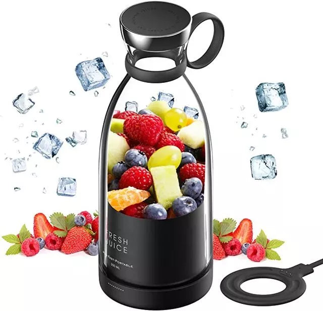 Rechargeable Portable Mini Blender 380ml Personal Smoothie Maker Juicer Cup USB Handheld Fruit Mixer Machine For Home, Office and Sports