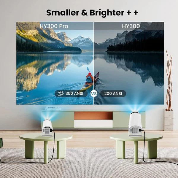 Smart 4K Portable Projector with Android, WiFi, Bluetooth, Remote control & Built-In Speakers