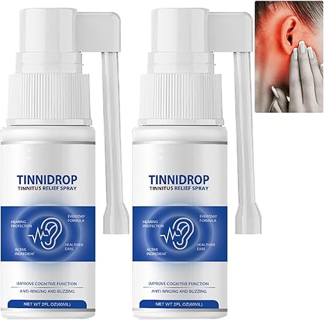 Tinnidrop Tinnitus Relief Spray, Tinnitus Relief for Ringing Ears, Ear Care Tinnitus Relief Products, Relieves Tinnitus, Ear Discomfort