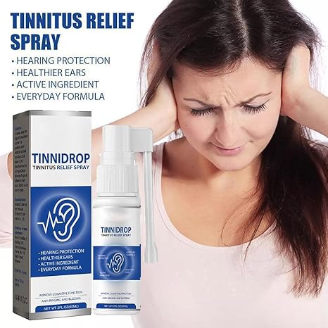 Tinnidrop Tinnitus Relief Spray, Tinnitus Relief for Ringing Ears, Ear Care Tinnitus Relief Products, Relieves Tinnitus, Ear Discomfort