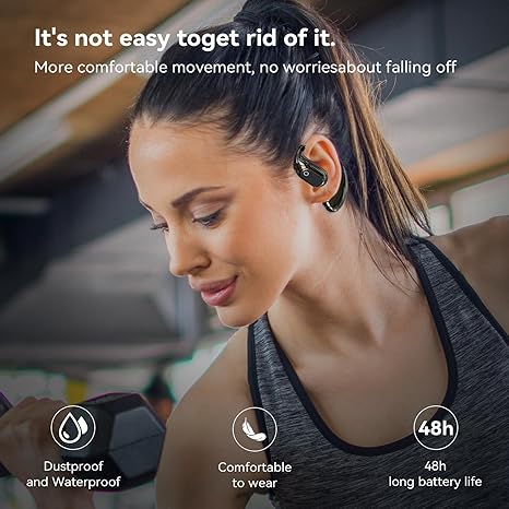 XG99 Open-Ear Sports Wireless Earphones. Long Battery Life hi-fi Stereo Motion Wireless Earbuds