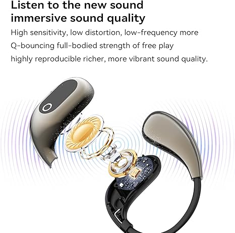 XG99 Open-Ear Sports Wireless Earphones. Long Battery Life hi-fi Stereo Motion Wireless Earbuds